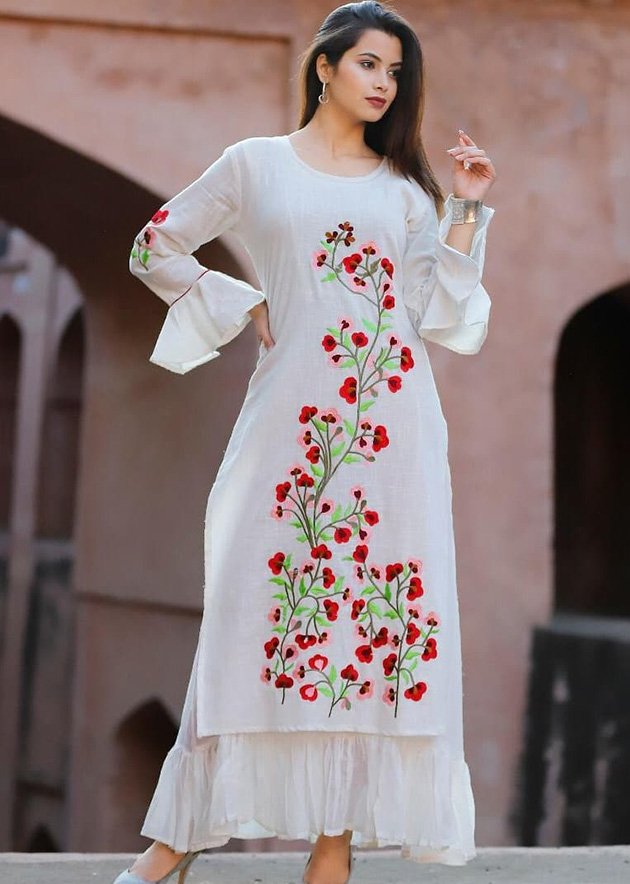 Designer Embroidered Kurti